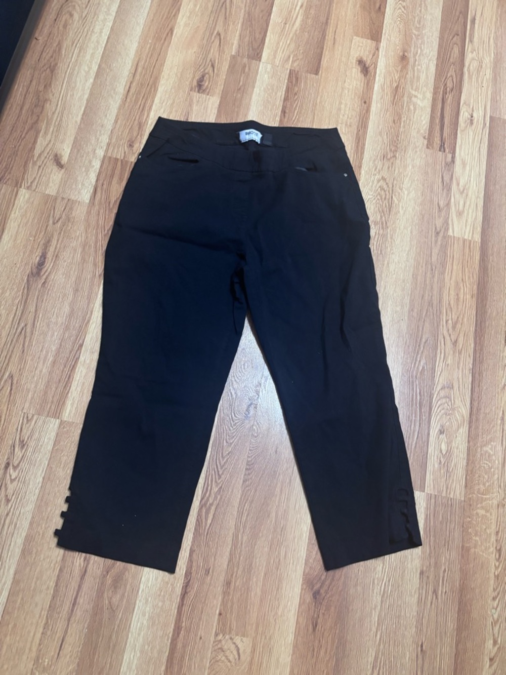 Black womens Straight-Leg Pants capris